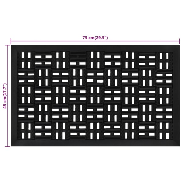 Felpudo rectangular de goma 45x75 cm