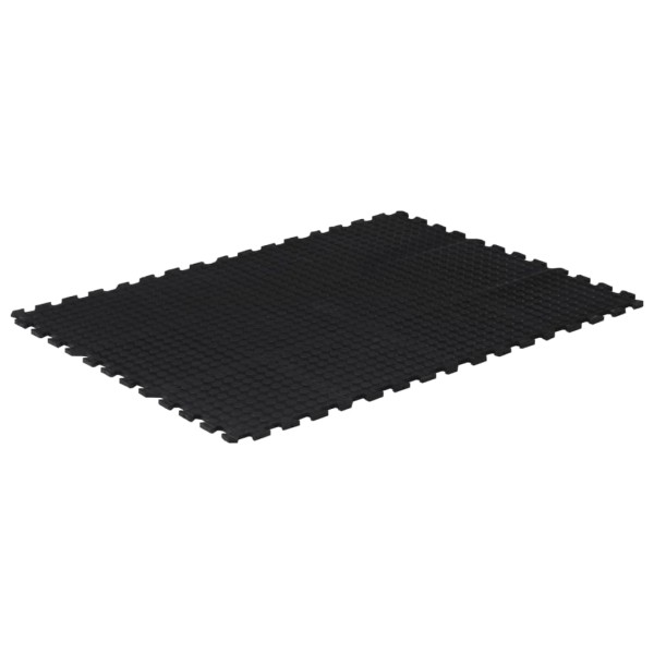 Baldosa de suelo de goma negro 12 mm 90x120 cm