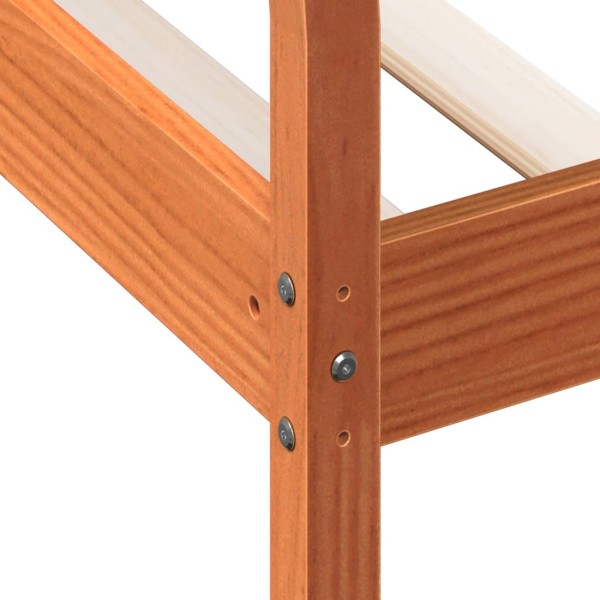 Sofá cama de madera maciza de pino marrón cera 100x200 cm