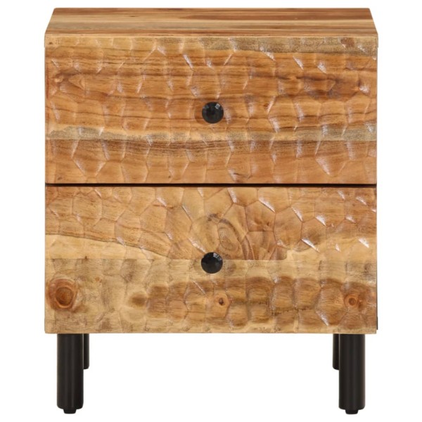 Mesitas de noche 2 uds madera maciza de acacia 40x33x46 cm