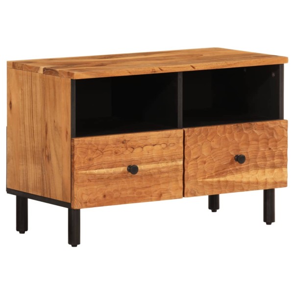 Mueble de TV madera maciza de acacia 70x33x46 cm