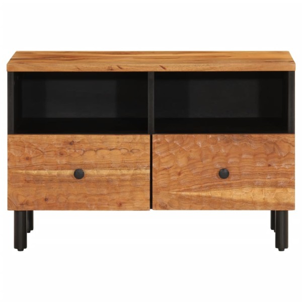 Mueble de TV madera maciza de acacia 70x33x46 cm