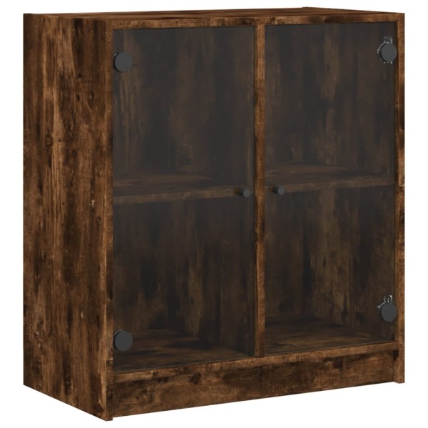 Armario auxiliar puertas de vidrio roble Sonoma 68x37x75,5 cm