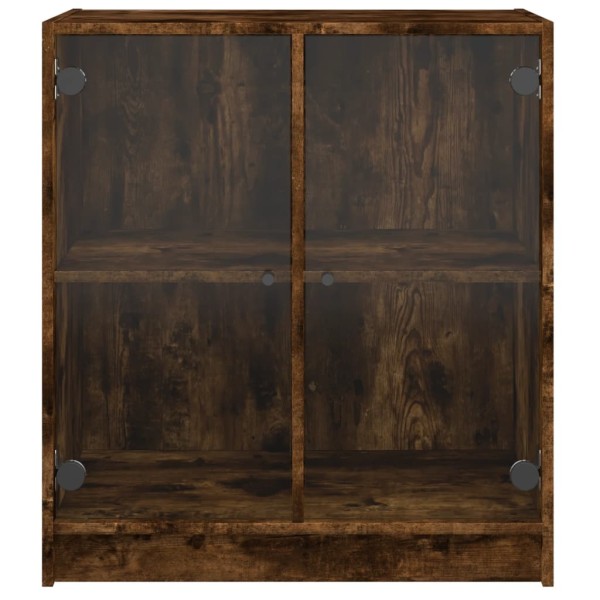 Armario auxiliar puertas de vidrio roble Sonoma 68x37x75,5 cm