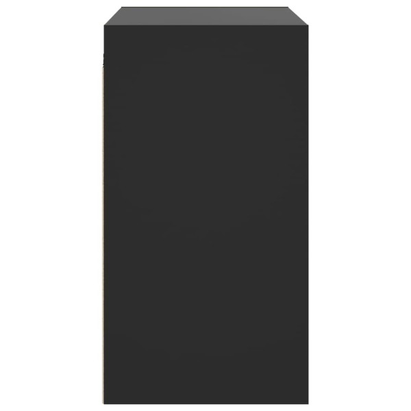 Mueble de pared con puertas de vidrio negro 68x37x68,5 cm