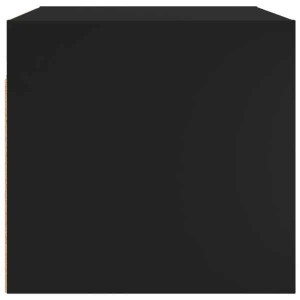 Mueble pared con puertas de vidrio 2 uds negro 68,5x37x35 cm