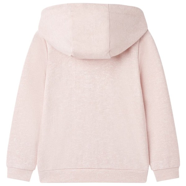 Sudadera de niños con capucha y cremallera rosa claro mezcla 140