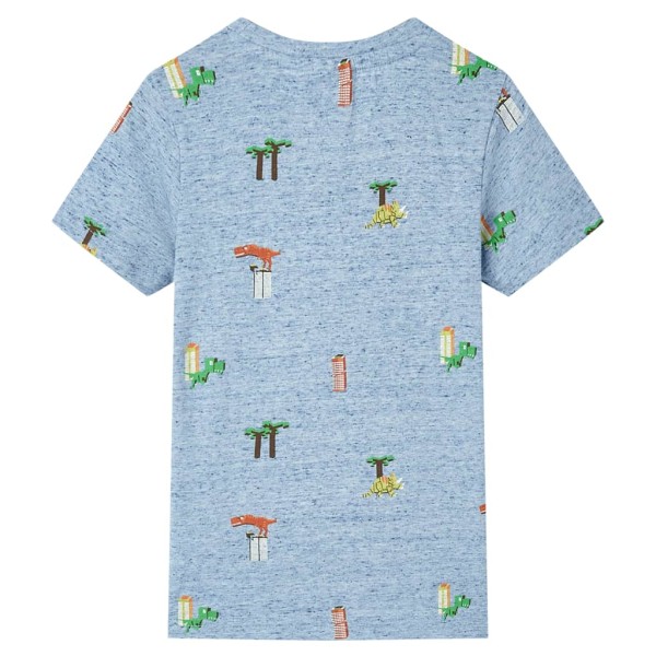 Camiseta de niños azul mélange 140