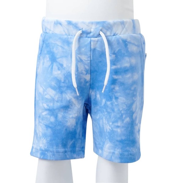 Pantalones cortos infantiles con cordón azul suave 140