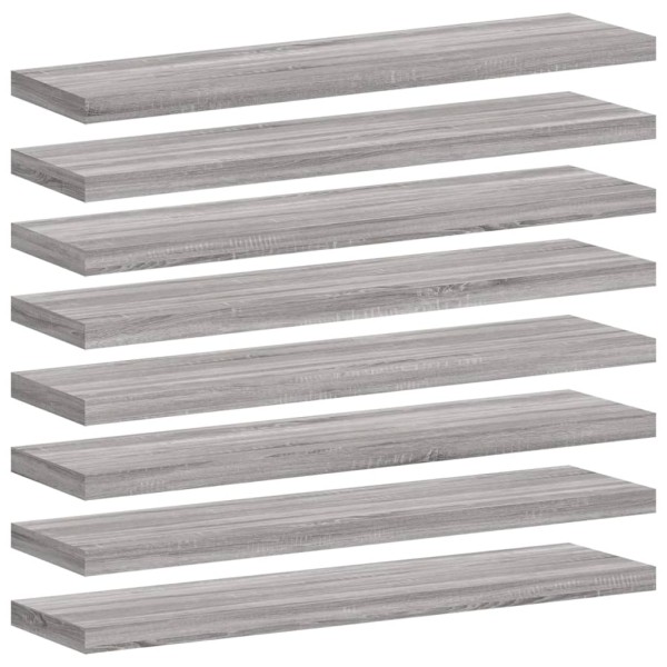 Estantes pared 2 uds madera ingeniería gris Sonoma 40x10x1,5 cm