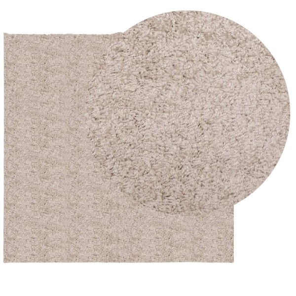 Alfombra peluda de pelo largo moderna PAMPLONA beige 200x200 cm