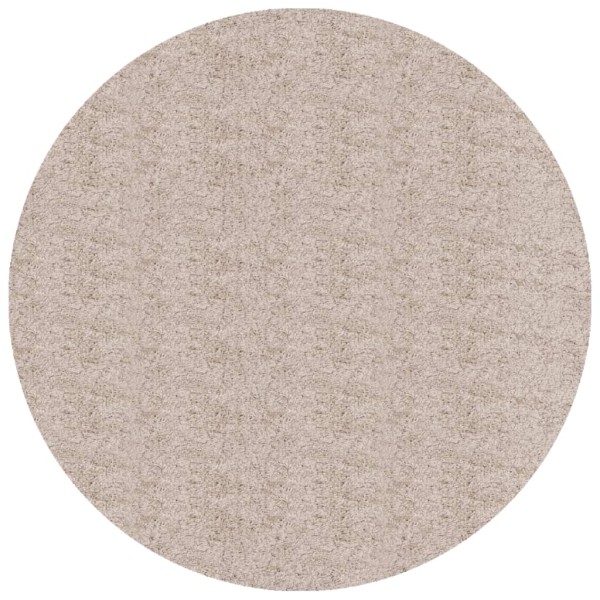 Alfombra peluda de pelo largo moderna PAMPLONA beige Ø 80 cm