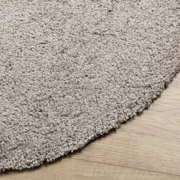 Alfombra peluda de pelo largo moderna PAMPLONA beige Ø 80 cm