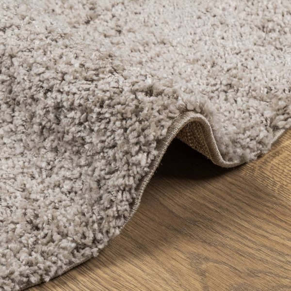 Alfombra peluda de pelo largo moderna PAMPLONA beige Ø 80 cm