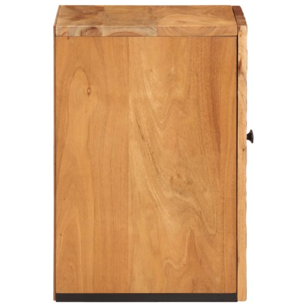 Armario de baño de pared madera maciza de acacia 38x33x48 cm