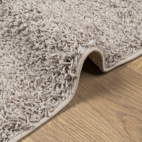 Alfombra peluda de pelo largo moderna PAMPLONA beige 160x160 cm