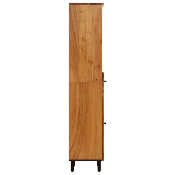 Mueble de baño madera maciza de acacia 38x33x160 cm