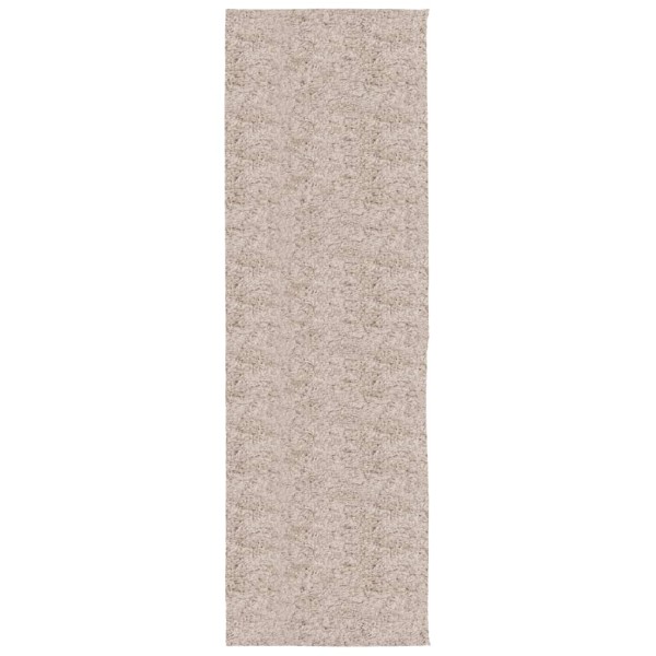 Alfombra peluda de pelo largo moderna PAMPLONA beige 80x250 cm