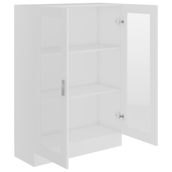 Vitrina de madera contrachapada blanco 82,5x30,5x115 cm