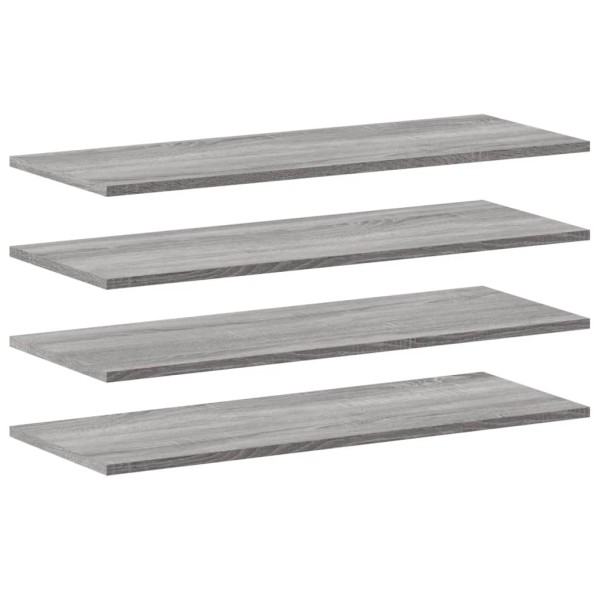 Estantes pared 4 uds madera ingeniería gris Sonoma 80x30x1,5 cm