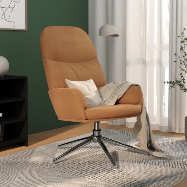 Sillón de relax de piel de ante sintético gris taupé