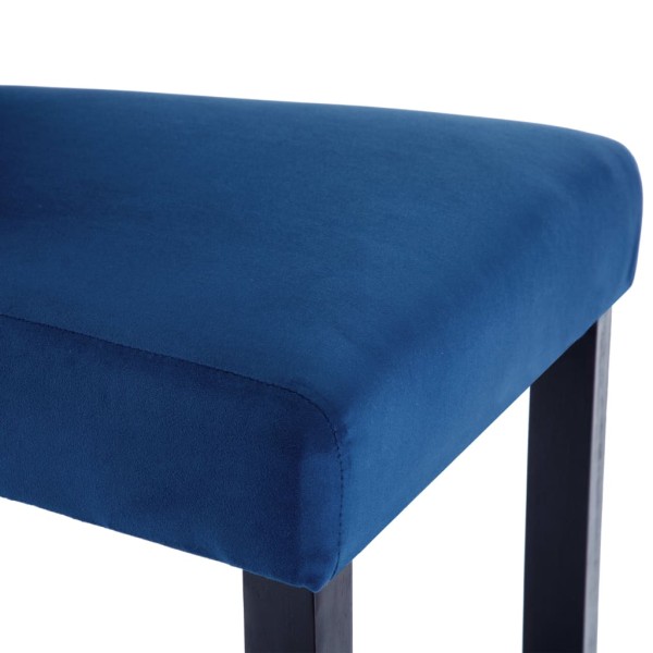 Sillas de comedor 4 unidades terciopelo azul oscuro