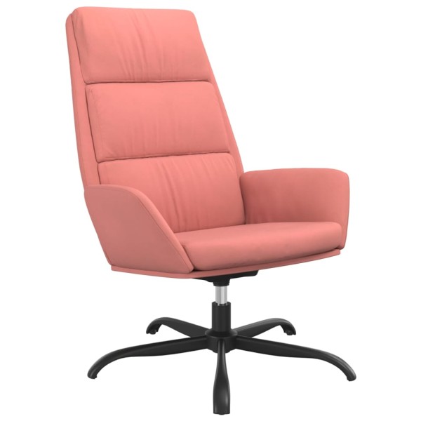 Sillón de relax de terciopelo rosa