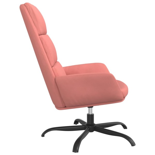 Sillón de relax de terciopelo rosa