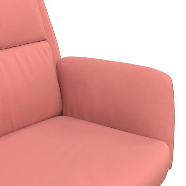 Sillón de relax de terciopelo rosa