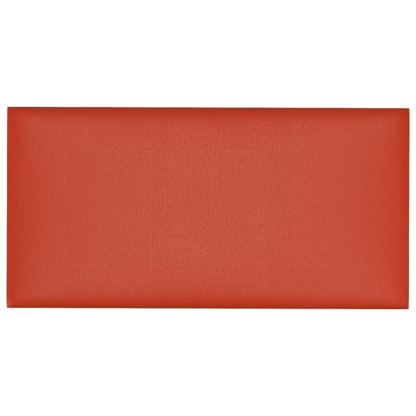 Paneles de pared 12 uds cuero sintético rojo 30x15 cm 0,54 m²