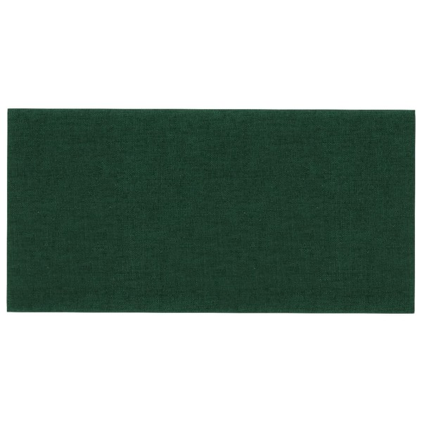 Paneles de pared 12 uds tela verde oscuro 30x15 cm 0,54 m²