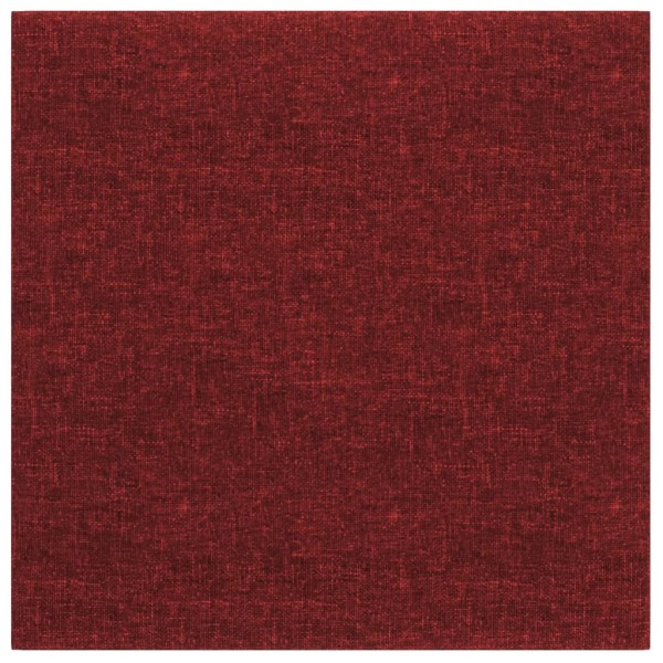 Paneles de pared 12 uds tela rojo tinto 30x30 cm 1,08 m²