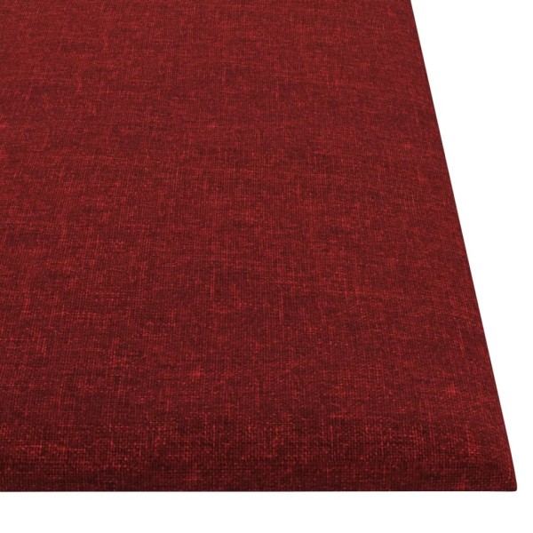 Paneles de pared 12 uds tela rojo tinto 30x30 cm 1,08 m²