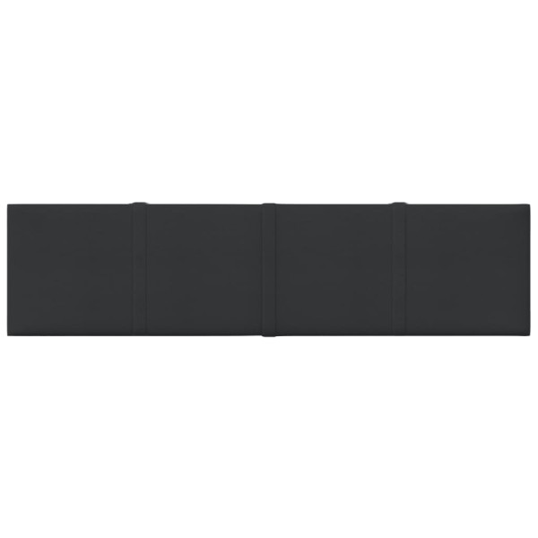 Paneles de pared 12 uds tela negro 60x15 cm 1,08 m²