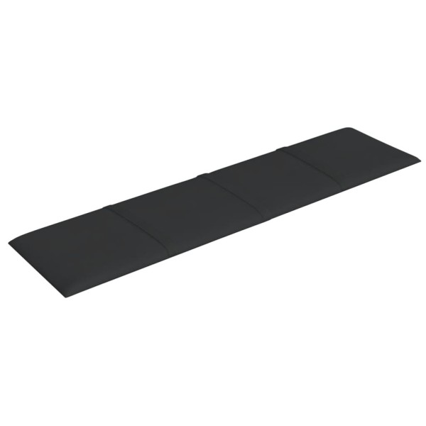 Paneles de pared 12 uds tela negro 60x15 cm 1,08 m²