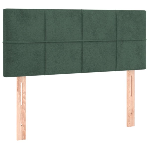 Cabecero de terciopelo verde oscuro 90x5x78/88 cm