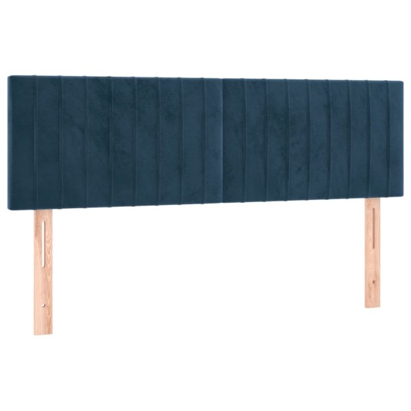 Cabeceros 2 unidades terciopelo azul oscuro 72x5x78/88 cm