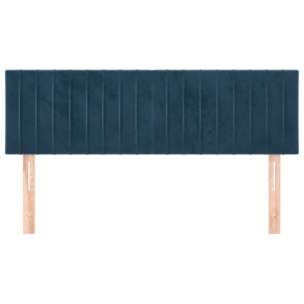 Cabeceros 2 unidades terciopelo azul oscuro 72x5x78/88 cm