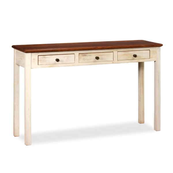 Mesa consola de madera maciza de mango 120x30x76 cm