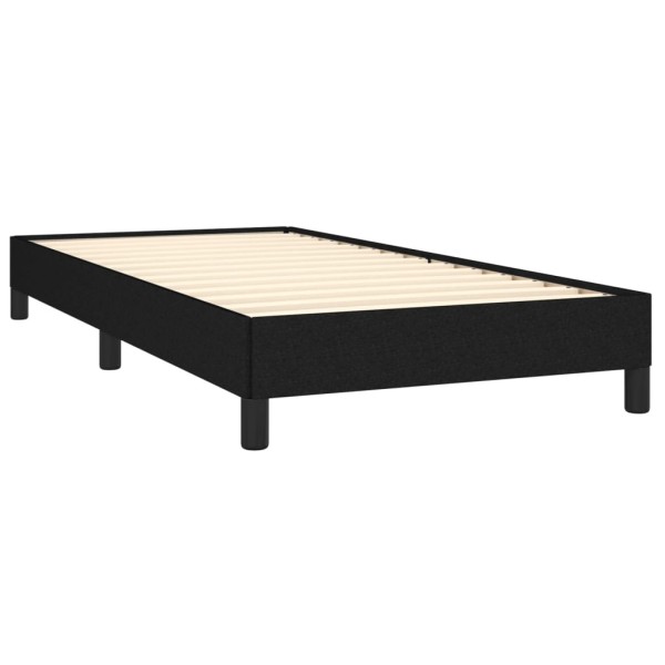 Estructura de cama de tela negro 90x190 cm