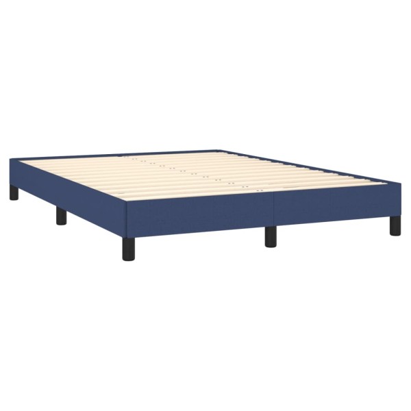 Estructura de cama de tela gris taupe azul 140x200 cm