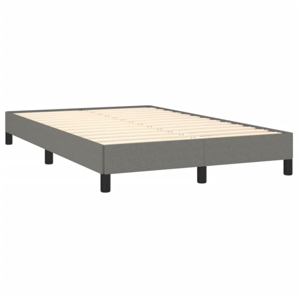 Estructura de cama de tela gris oscuro 120x200 cm