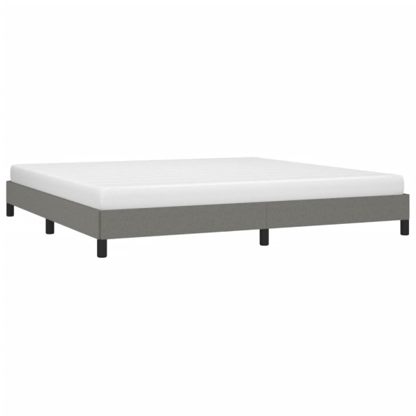 Estructura de cama tela gris oscuro 200x200 cm