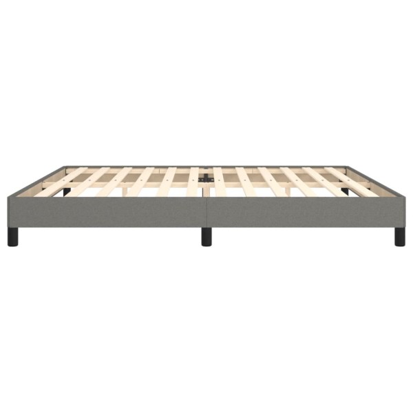 Estructura de cama tela gris oscuro 200x200 cm