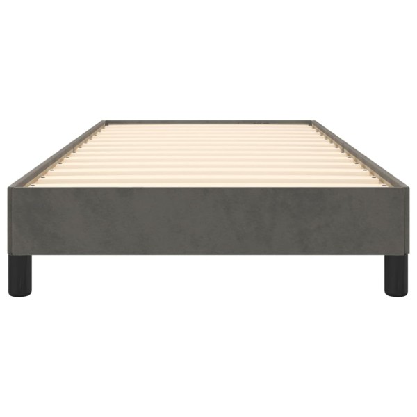 Estructura de cama de terciopelo gris oscuro 100x200 cm