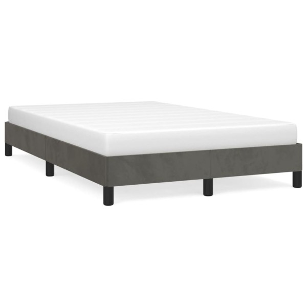 Estructura de cama de terciopelo gris oscuro 120x200 cm