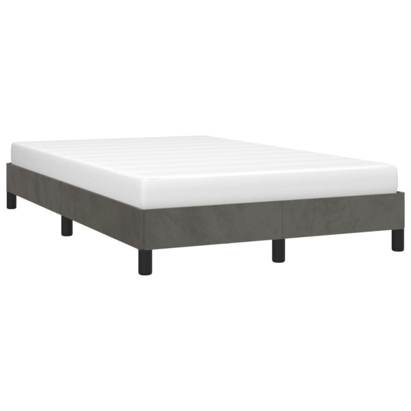 Estructura de cama de terciopelo gris oscuro 120x200 cm