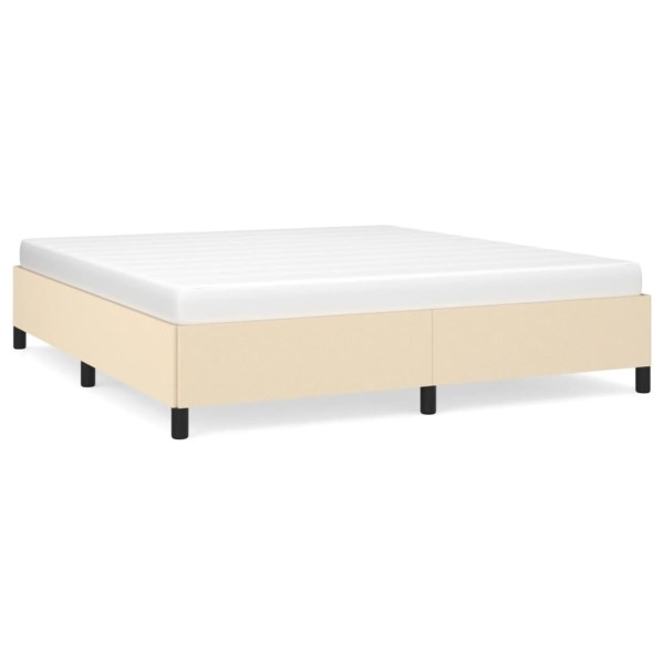 Estructura de cama tela color crema 180x200 cm