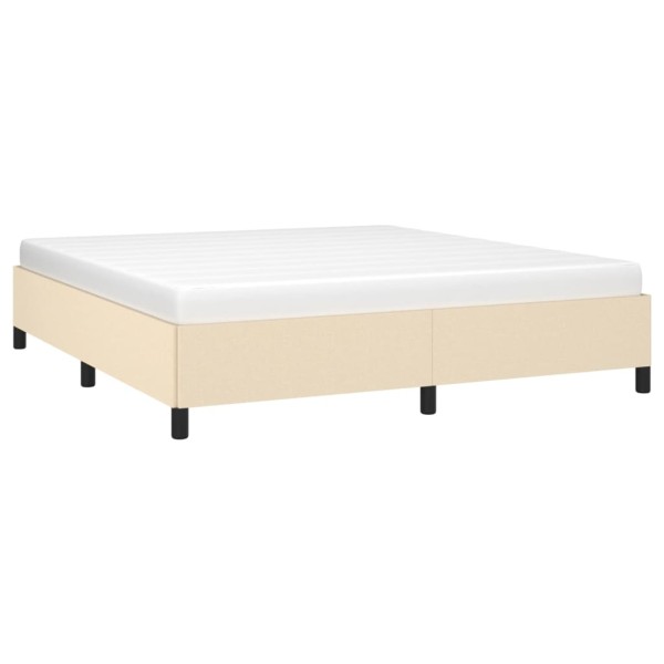 Estructura de cama tela color crema 180x200 cm