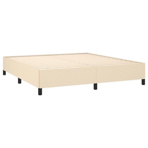 Estructura de cama tela color crema 180x200 cm